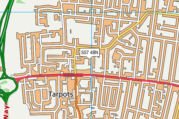 SS7 4BN map - OS VectorMap District (Ordnance Survey)