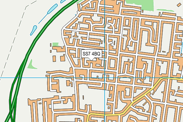 SS7 4BQ map - OS VectorMap District (Ordnance Survey)
