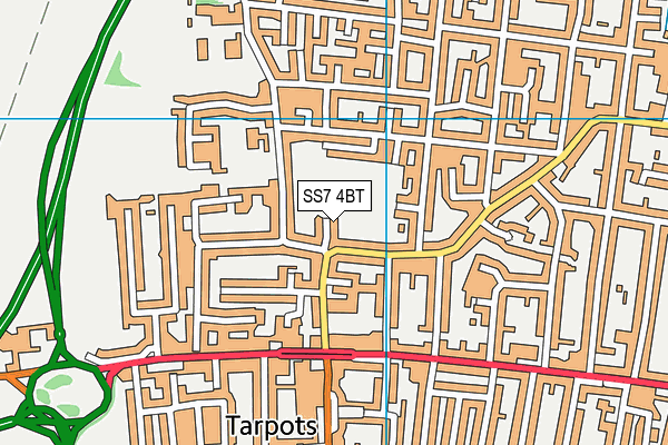 SS7 4BT map - OS VectorMap District (Ordnance Survey)