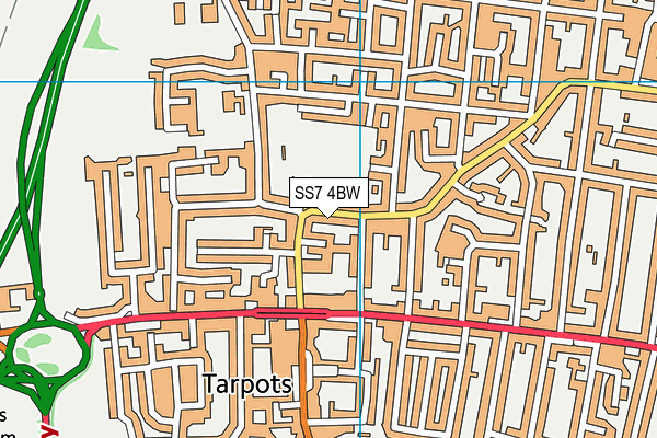 SS7 4BW map - OS VectorMap District (Ordnance Survey)