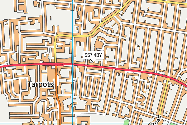 SS7 4BY map - OS VectorMap District (Ordnance Survey)
