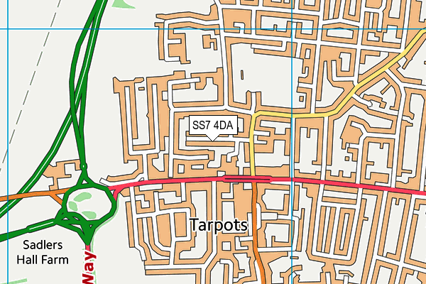 SS7 4DA map - OS VectorMap District (Ordnance Survey)