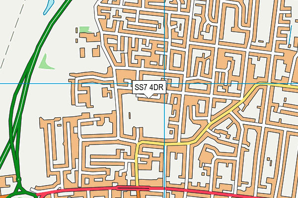 SS7 4DR map - OS VectorMap District (Ordnance Survey)