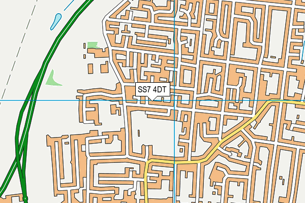 SS7 4DT map - OS VectorMap District (Ordnance Survey)