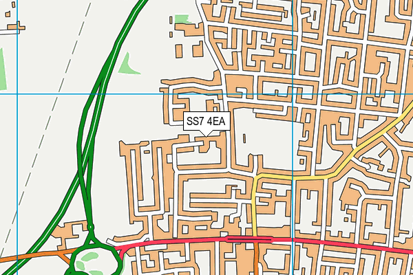 SS7 4EA map - OS VectorMap District (Ordnance Survey)