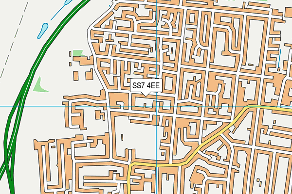 SS7 4EE map - OS VectorMap District (Ordnance Survey)