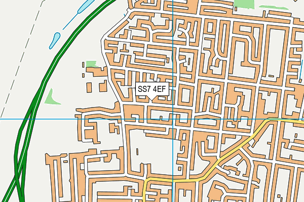 SS7 4EF map - OS VectorMap District (Ordnance Survey)