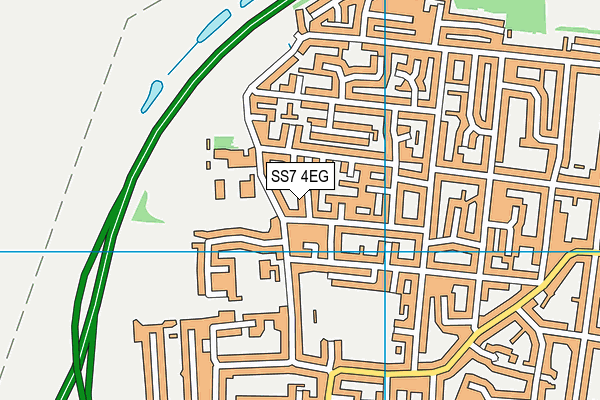 SS7 4EG map - OS VectorMap District (Ordnance Survey)