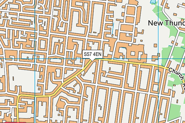 SS7 4EN map - OS VectorMap District (Ordnance Survey)