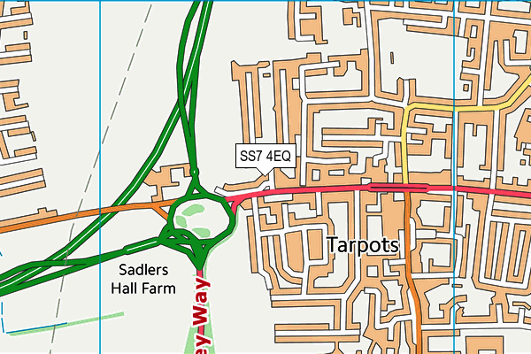 SS7 4EQ map - OS VectorMap District (Ordnance Survey)