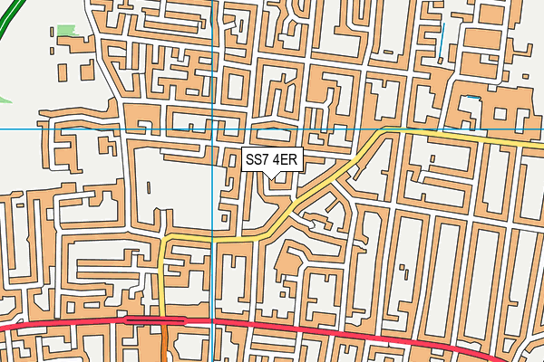 SS7 4ER map - OS VectorMap District (Ordnance Survey)