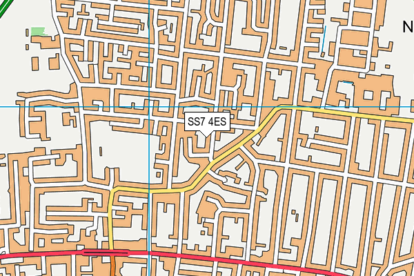 SS7 4ES map - OS VectorMap District (Ordnance Survey)