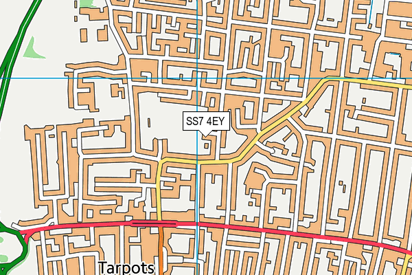 SS7 4EY map - OS VectorMap District (Ordnance Survey)