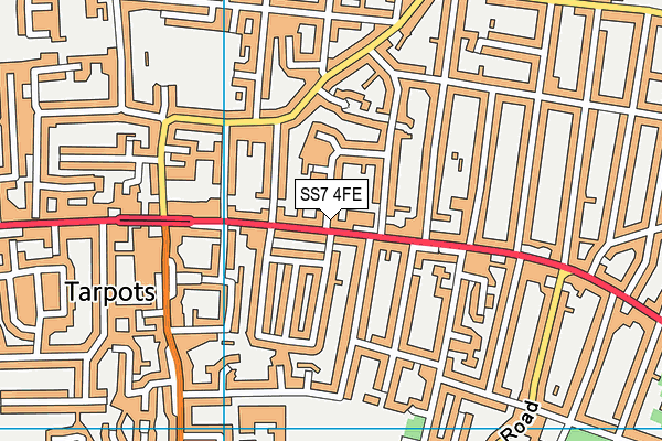 SS7 4FE map - OS VectorMap District (Ordnance Survey)