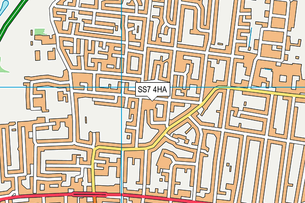SS7 4HA map - OS VectorMap District (Ordnance Survey)