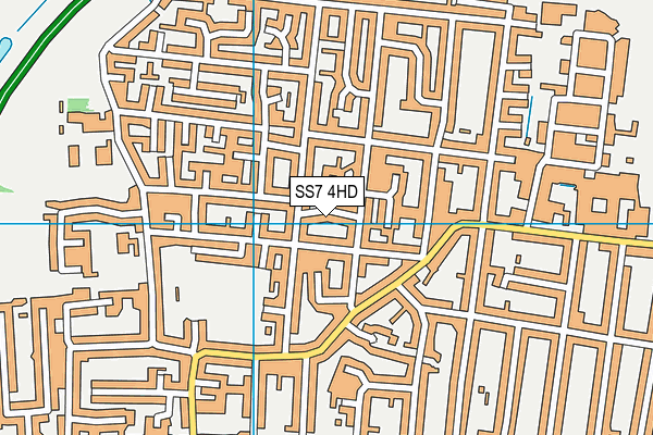SS7 4HD map - OS VectorMap District (Ordnance Survey)