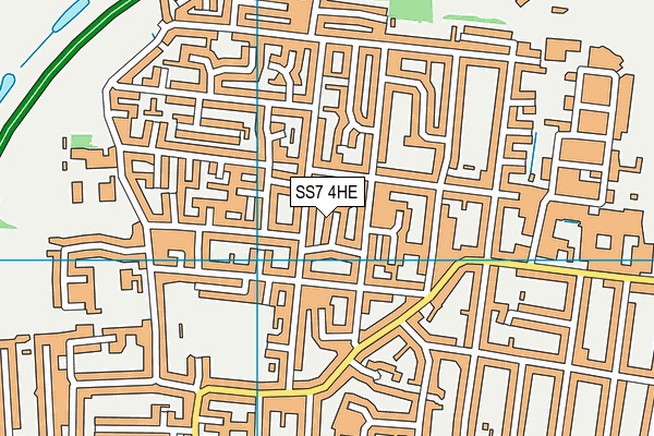 SS7 4HE map - OS VectorMap District (Ordnance Survey)