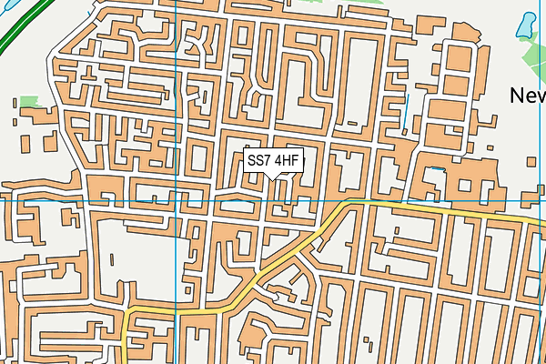 SS7 4HF map - OS VectorMap District (Ordnance Survey)