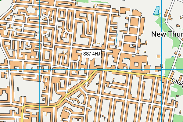 SS7 4HJ map - OS VectorMap District (Ordnance Survey)