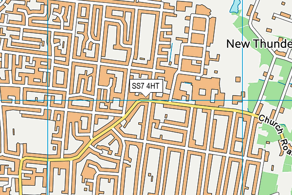 SS7 4HT map - OS VectorMap District (Ordnance Survey)