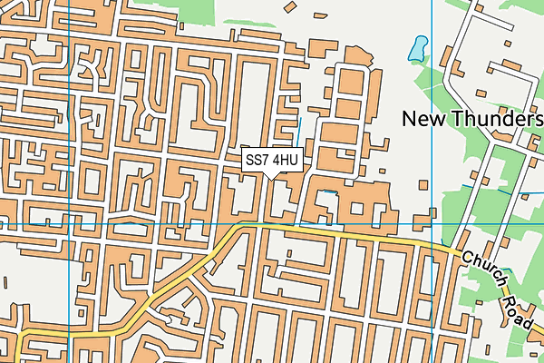 SS7 4HU map - OS VectorMap District (Ordnance Survey)