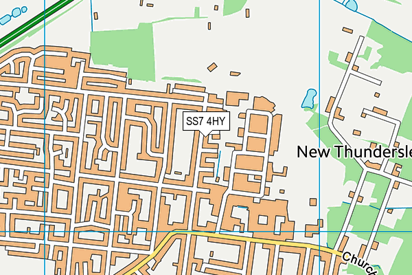 SS7 4HY map - OS VectorMap District (Ordnance Survey)