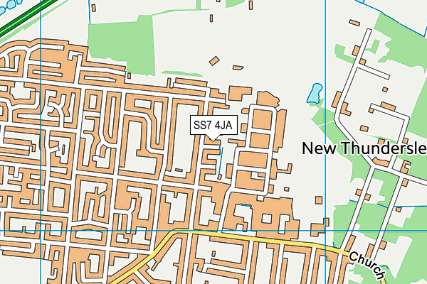 SS7 4JA map - OS VectorMap District (Ordnance Survey)