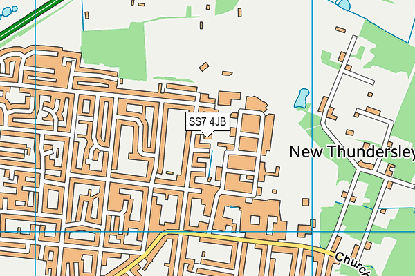 SS7 4JB map - OS VectorMap District (Ordnance Survey)