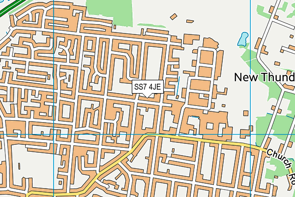 SS7 4JE map - OS VectorMap District (Ordnance Survey)