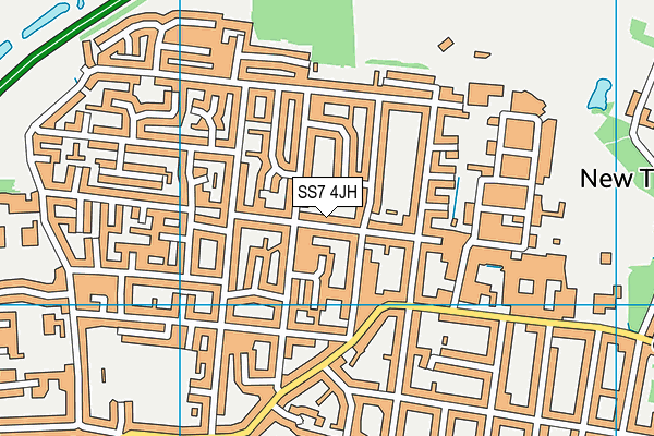SS7 4JH map - OS VectorMap District (Ordnance Survey)