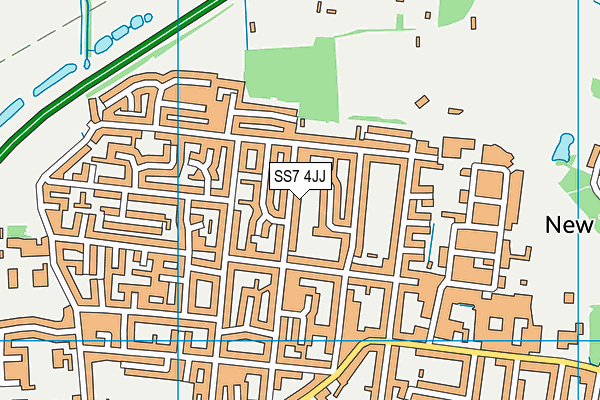 SS7 4JJ map - OS VectorMap District (Ordnance Survey)