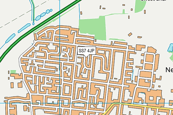 SS7 4JP map - OS VectorMap District (Ordnance Survey)