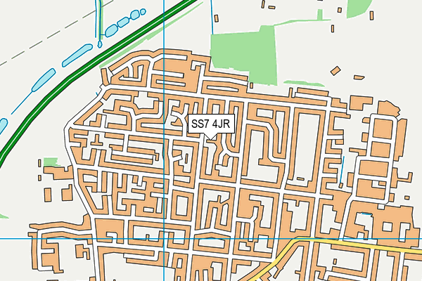 SS7 4JR map - OS VectorMap District (Ordnance Survey)