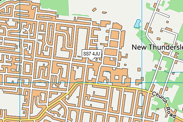 SS7 4JU map - OS VectorMap District (Ordnance Survey)