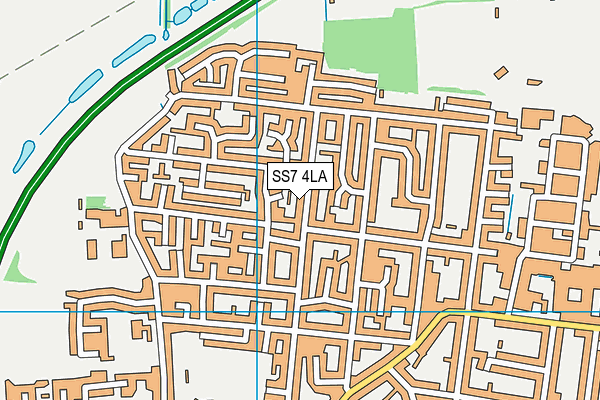 SS7 4LA map - OS VectorMap District (Ordnance Survey)