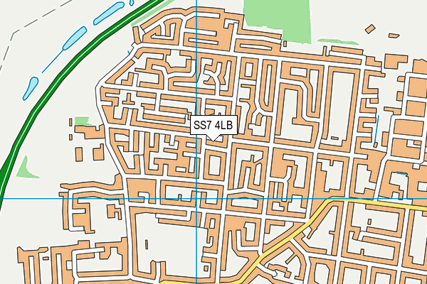 SS7 4LB map - OS VectorMap District (Ordnance Survey)