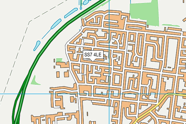 SS7 4LE map - OS VectorMap District (Ordnance Survey)