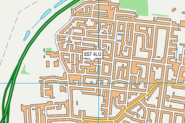 SS7 4LG map - OS VectorMap District (Ordnance Survey)