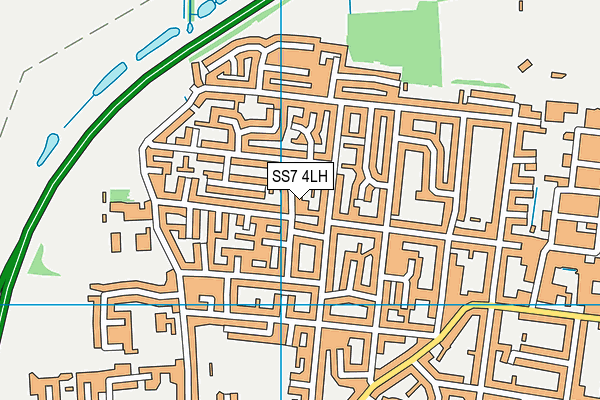 SS7 4LH map - OS VectorMap District (Ordnance Survey)