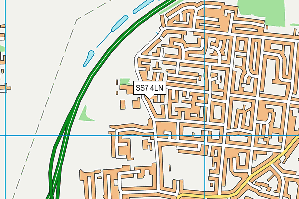 SS7 4LN map - OS VectorMap District (Ordnance Survey)