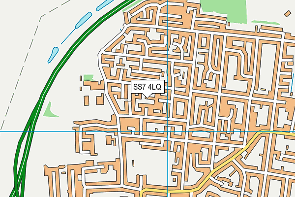 SS7 4LQ map - OS VectorMap District (Ordnance Survey)