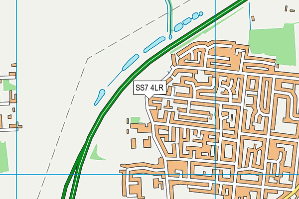 SS7 4LR map - OS VectorMap District (Ordnance Survey)