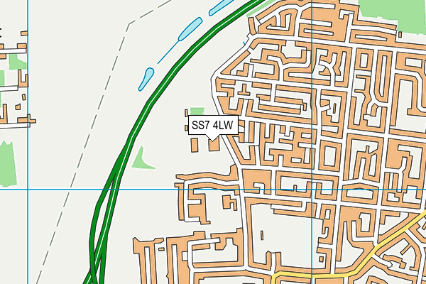 Glenwood School map (SS7 4LW) - OS VectorMap District (Ordnance Survey)