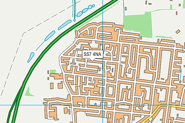 SS7 4NA map - OS VectorMap District (Ordnance Survey)