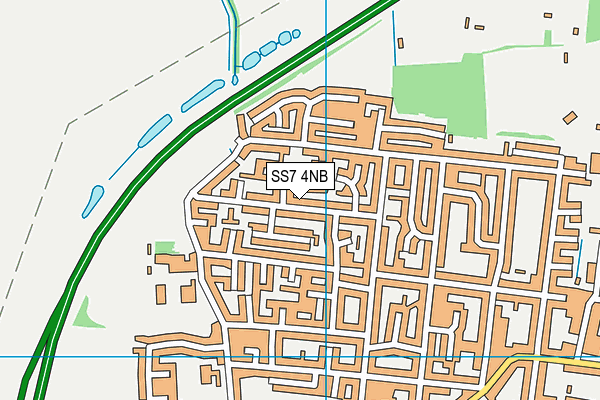 SS7 4NB map - OS VectorMap District (Ordnance Survey)