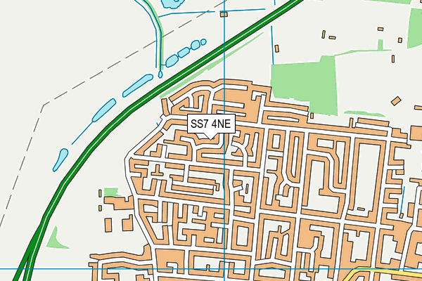 SS7 4NE map - OS VectorMap District (Ordnance Survey)
