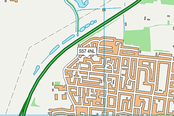 SS7 4NL map - OS VectorMap District (Ordnance Survey)