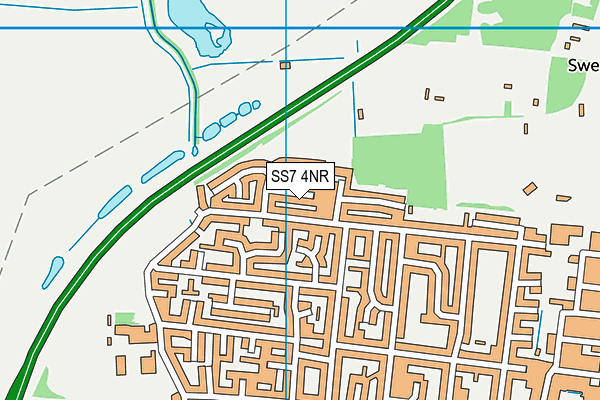 SS7 4NR map - OS VectorMap District (Ordnance Survey)