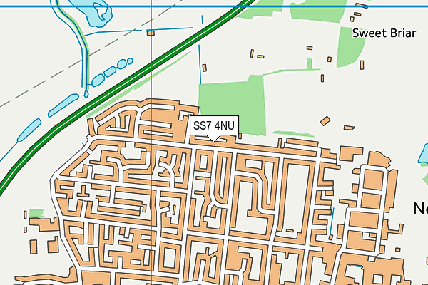 SS7 4NU map - OS VectorMap District (Ordnance Survey)