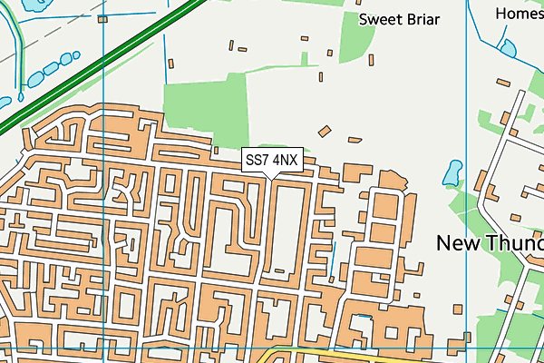 SS7 4NX map - OS VectorMap District (Ordnance Survey)